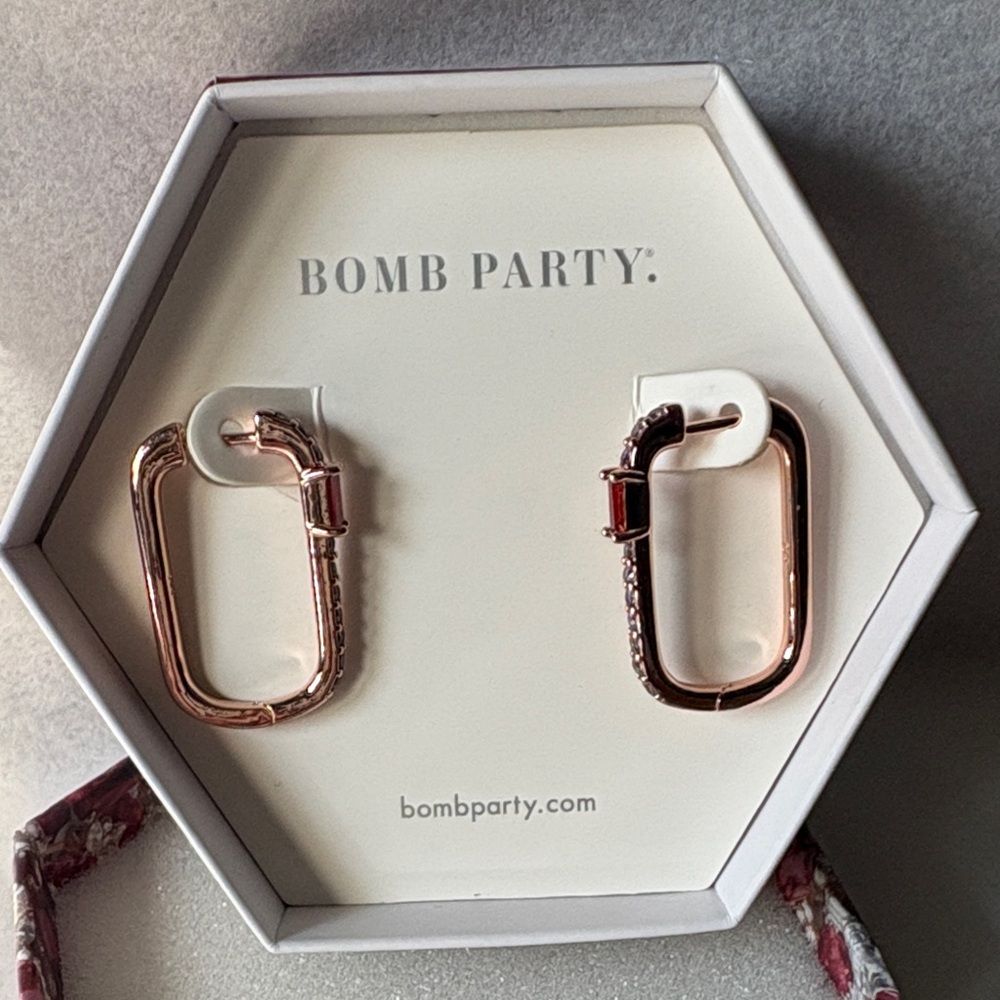 Bomb Party Rose Gold Earrings